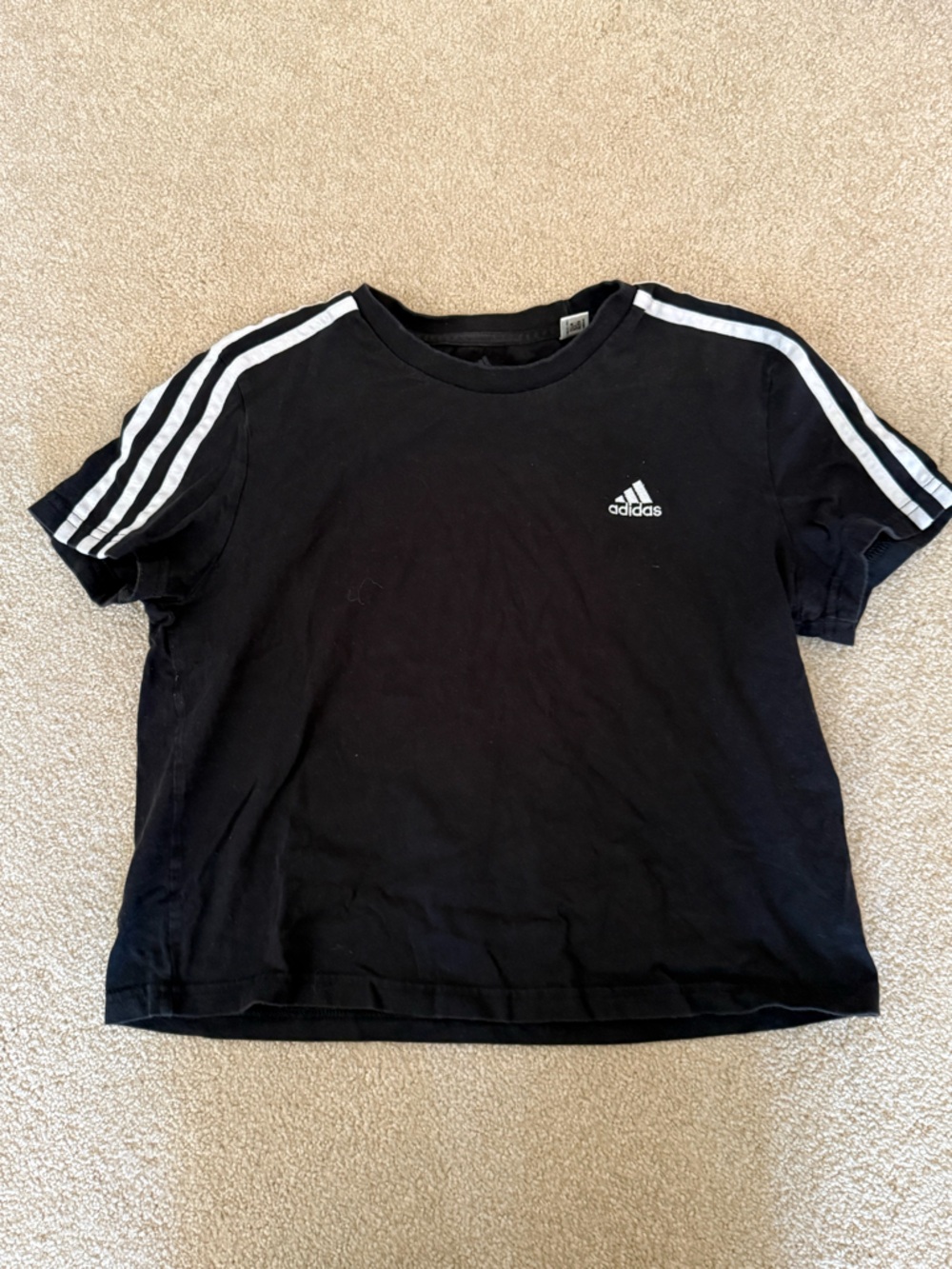 Adidas Black Tee with White Logo